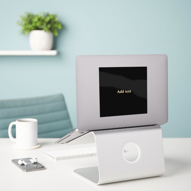 Adesivo Template - Add text (Laptop na mesa)