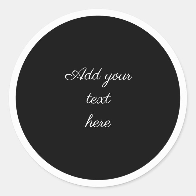 Adesivo TEMPLATE de círculo preto com moldura de círculo b (Frente)