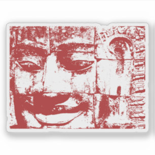 Adesivo Templo de pedra de Bayon da cara do Khmer…,