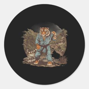 Adesivo Templo Pagode do Tigre de Kickboxing Artes Marciai