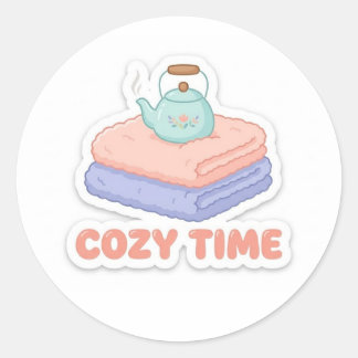 Adesivo "Tempo Aconchegante" Kawaii Fofo