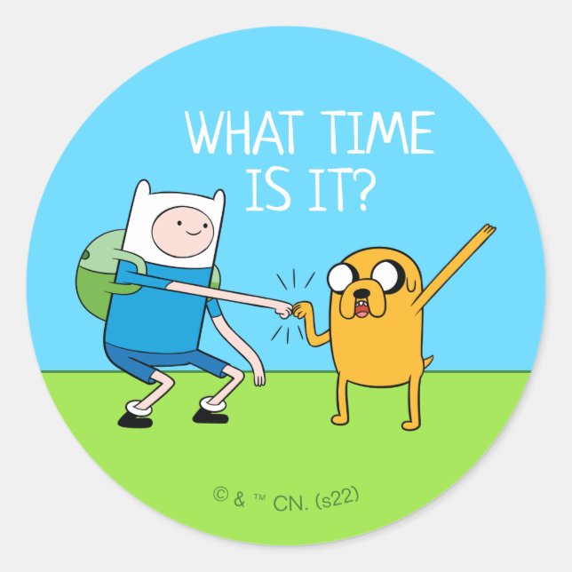 Adesivo Tempo de Aventura | Finn & Jake Fist Bump (Frente)