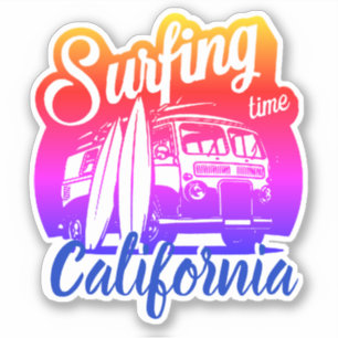 Adesivo Tempo de surfe personalizável