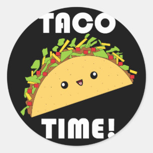 Adesivo Tempo do Taco Kawaii, bonito!