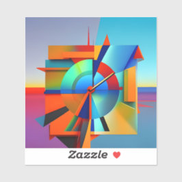 Adesivo Tempo Em Pedaços De Vinilo Removível