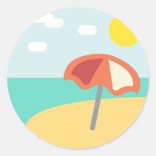 Adesivo Tempo Emoji da praia
