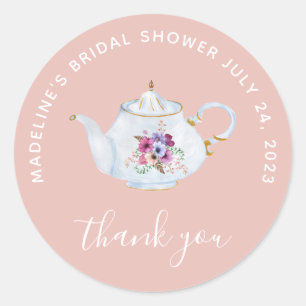 Adesivo Tempo Para O Chá de panela Tea Vintage Obrigado