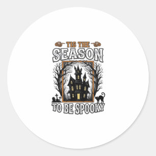 Adesivo Temporada Assustadora de Casa Assombrada Vintage H