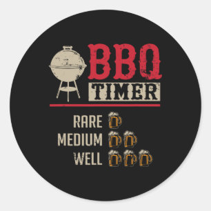 Adesivo Temporizador de Culinária de Carne Bbq Engraçado C