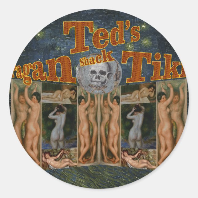 Adesivo Tenda Tiki Pagã do Ted (Frente)