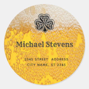 Adesivo Tendência, cerveja irlandesa, shamrock de sorte, r