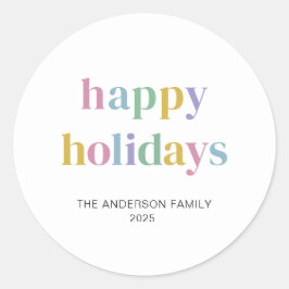 Adesivo Tendência de feriados felizes coloridos modernos