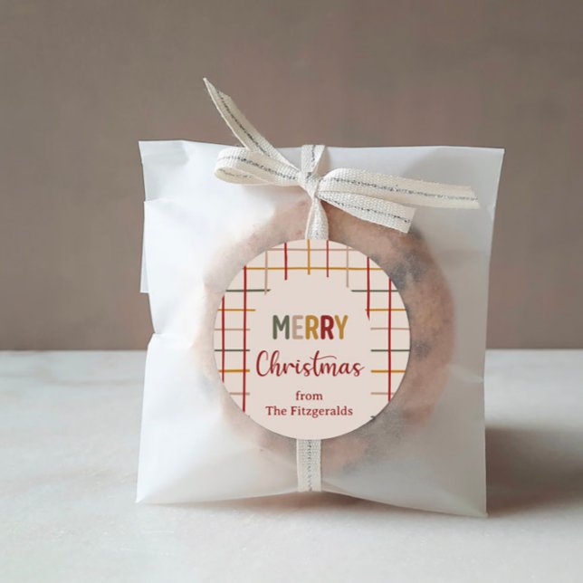 Adesivo Tendência de Natal Moderno e Personalizado (Criador carregado)