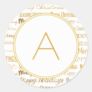Adesivo Tendência Dourada da Tipografia de Natal Monograma