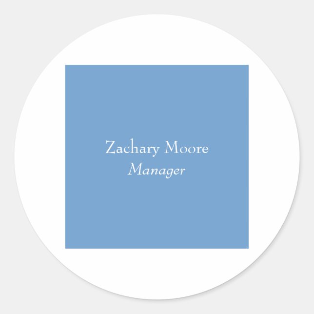 Adesivo Tendência elegante e simples branco azul minimalis (Frente)