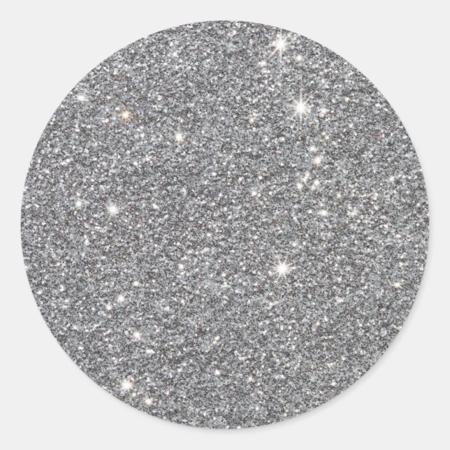 Adesivo Tendência Personalizada da Glitter Silver (Frente)