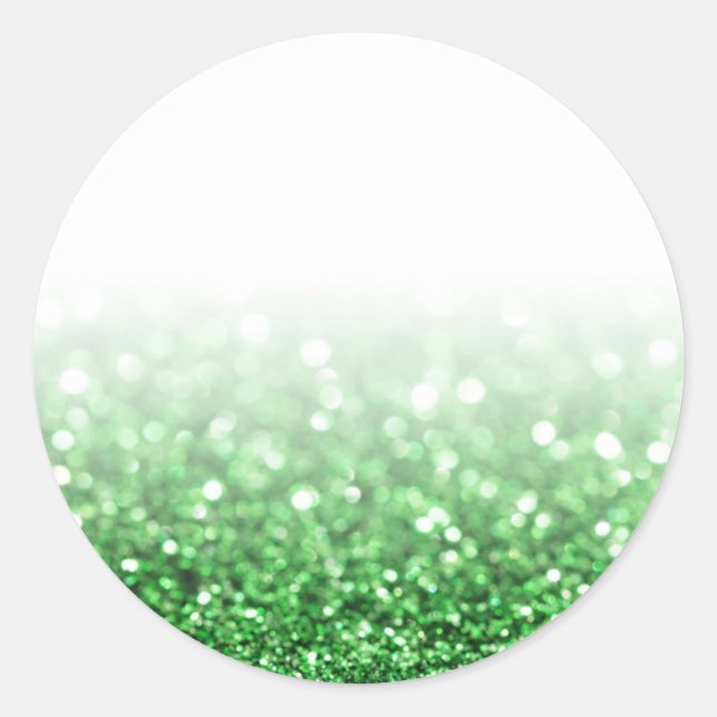 Adesivo Tendência Personalizada da Glitter Verde (Frente)