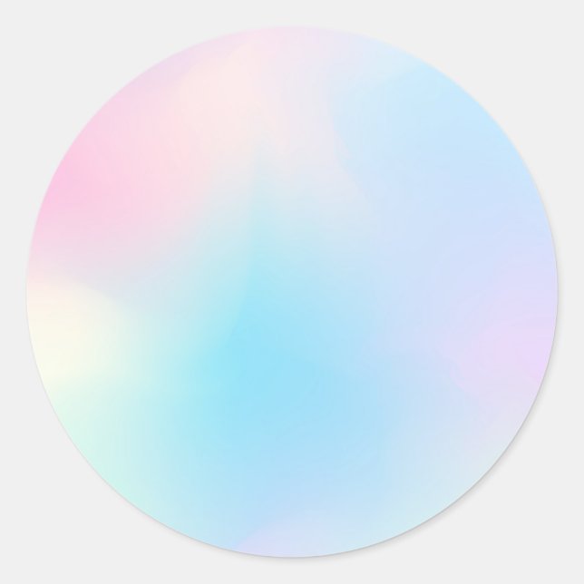 Adesivo Tendência Personalizada de Pastel Holográfico Faux (Frente)