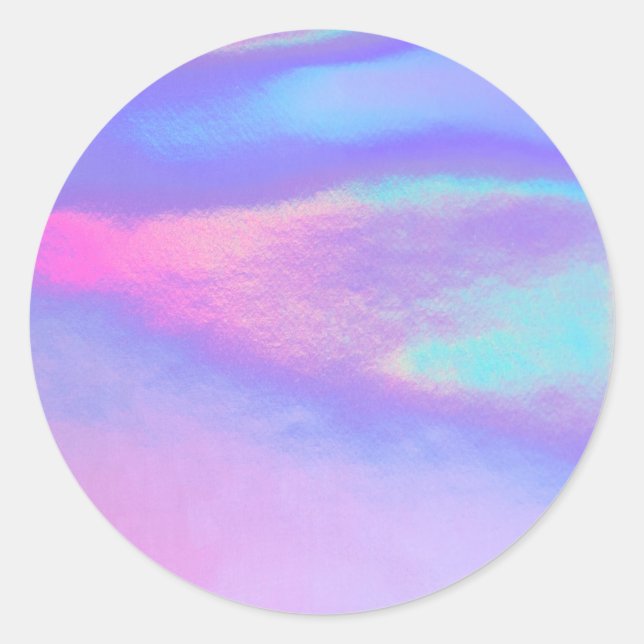 Adesivo Tendência Personalizada Holográfica Roxa Faux (Frente)