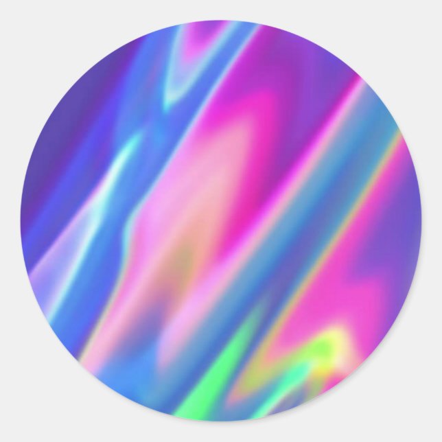 Adesivo Tendência Personalizada Púrpura Rosa Holográfica F (Frente)