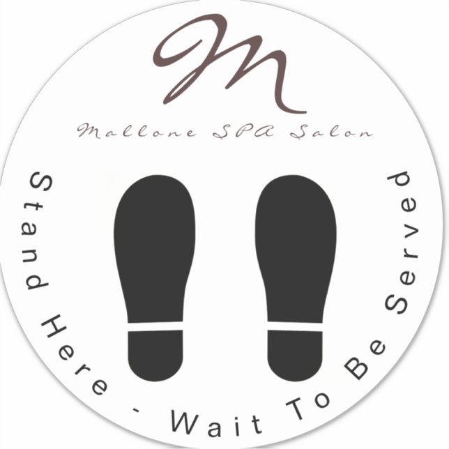 Adesivo Tendência Purple Glitter SPA Aguarde Aqui Piso (Frente)