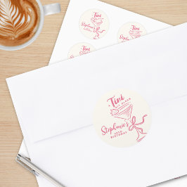 Adesivo Tendy Pink A Tini Bit Antigo aniversário de 30 ano