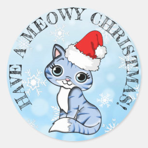 Adesivo Tenha feriados de um Natal de Meowy