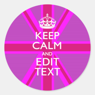 Adesivo Tenha seu manter o texto calmo em Union Jack