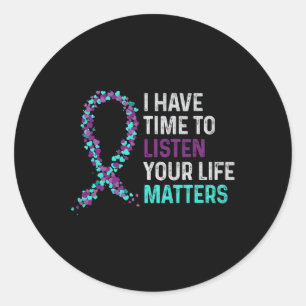 Adesivo Tenha Tempo Para Ouvir Awarenes Suicidas Na Saúde 