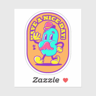 Adesivo Tenha Um Bom Dia - vinheta de vinilo