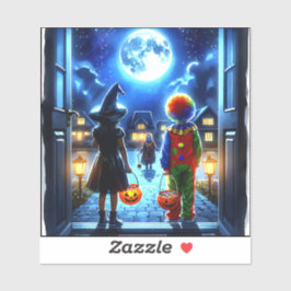 Adesivo Tenha um Dia das Bruxas Spooky