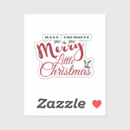 Adesivo Tenha um Feliz de palito de Natal