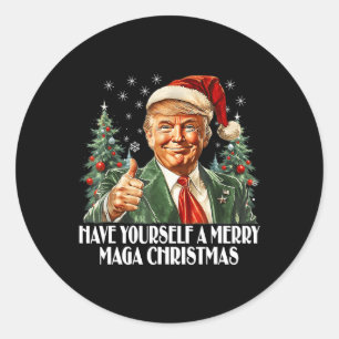 Adesivo Tenha Um Feliz Natal - Trump Xmas Pajam