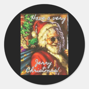 Adesivo Tenha um feriado de Natal muito Jerry Garcia Santa