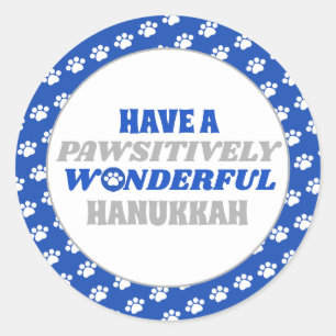 Adesivo Tenha um Pawsitively Hanukkah maravilhoso