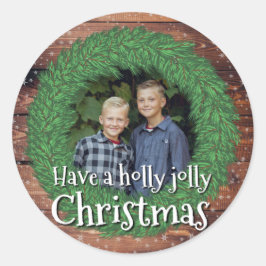 Adesivo Tenha uma Terra de Natal Holly Jolly