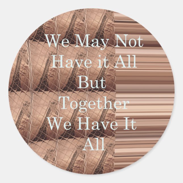 Adesivo Tenham todas as Giraffe Safari Hakuna Matata tão t (Frente)