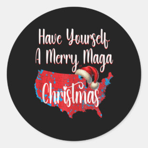 Adesivo Tenham Uma Feliz Maga Christmas Xmas Red.