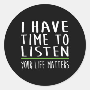 Adesivo Tenho Tempo Para Ouvir A Consciência Mental Da Saú