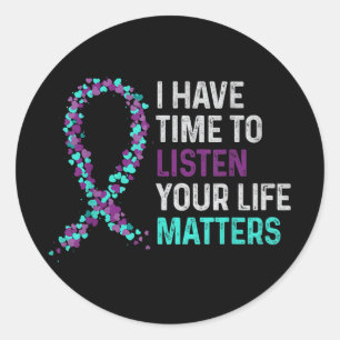 Adesivo Tenho Tempo Para Ouvir O Suicídio Mental Da Saúde