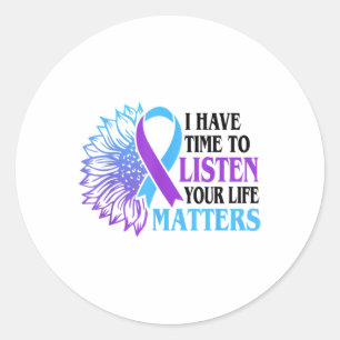 Adesivo Tenho Tempo Para Ouvir Sua Vida Como Awarenes Suic