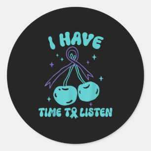 Adesivo Tenho Tempo Para Ouvir Suicídio Com Saúde Mental