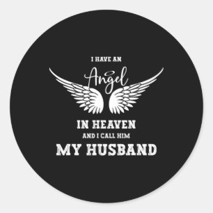 Adesivo Tenho Um Anjo No Céu E Chamo-Lhe O Meu Marido