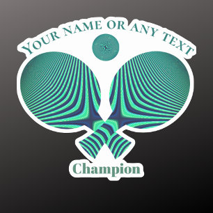 Adesivo tênis de mesa da da da barra de pingue-pongue azul