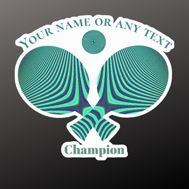 Adesivo tênis de mesa da da da barra de pingue-pongue azul (Criador carregado)