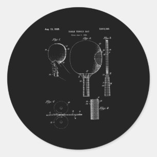 Adesivo Tênis de Mesa da Vintage do Pino Pino Retro