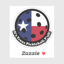 Adesivo Tênis de Pickleball do Texas