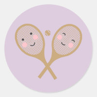 Tênis Kawaii Rackets Felizes Lavanda Bonita