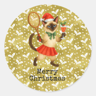 Adesivo Tênis Natal temático para amantes de gatos 