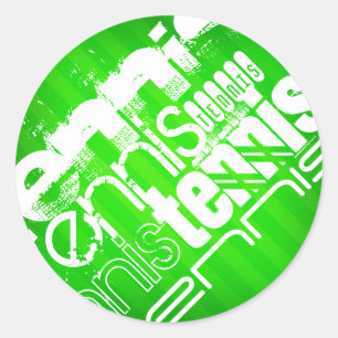 Adesivo Tênis; Neon Green Stripes.